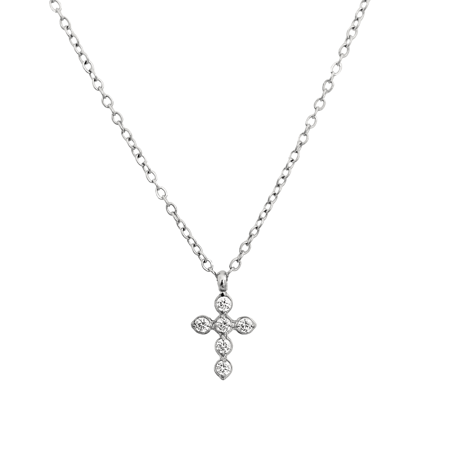 DAINTY CROSS NECKLACE SILVER