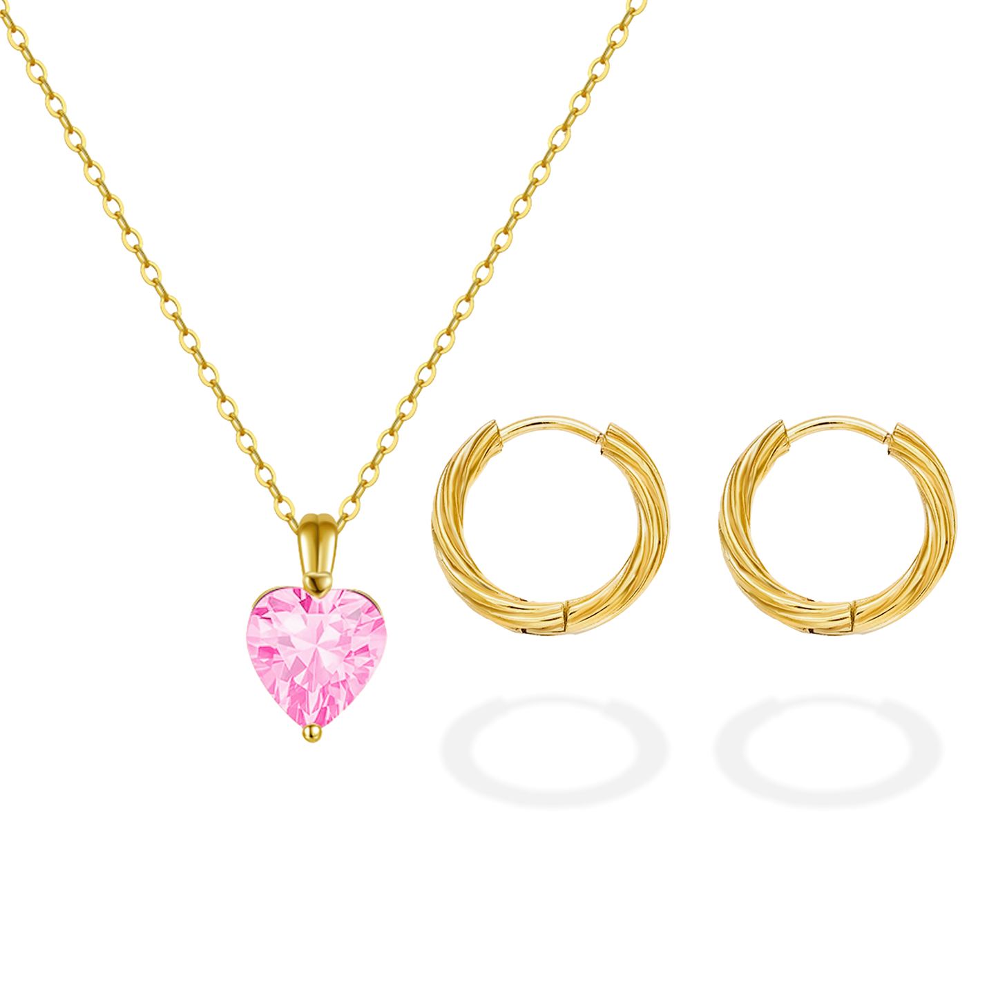 GIRL MUM NECKLACE & EARRING DAINTY SET GOLD