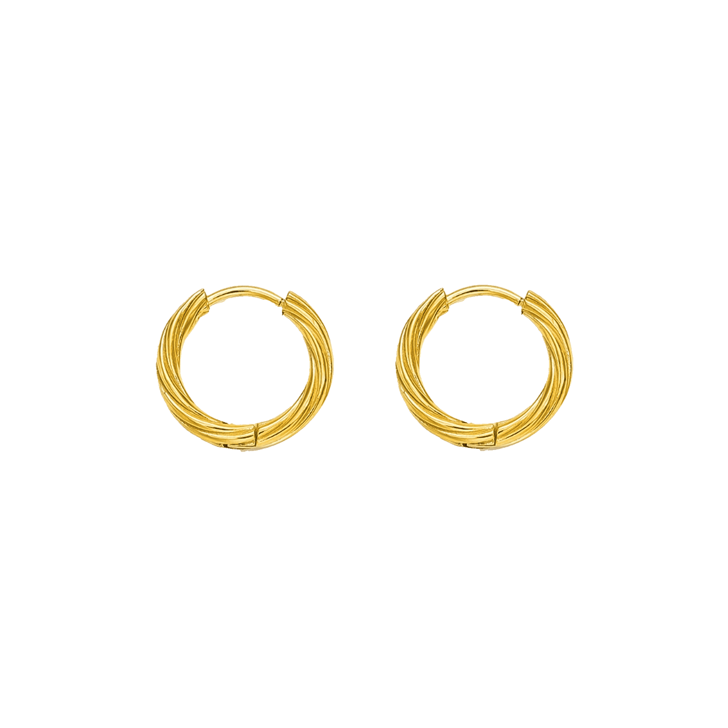 TWIST HUGGIE HOOPS GOLD
