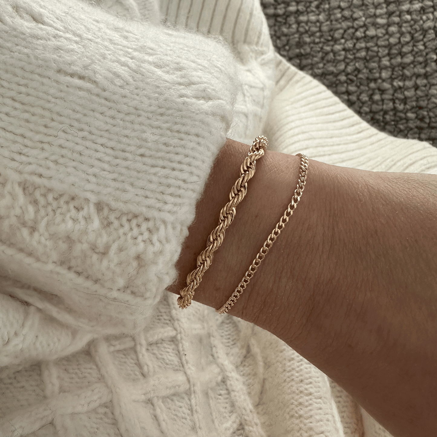 rope bracelet gold basic