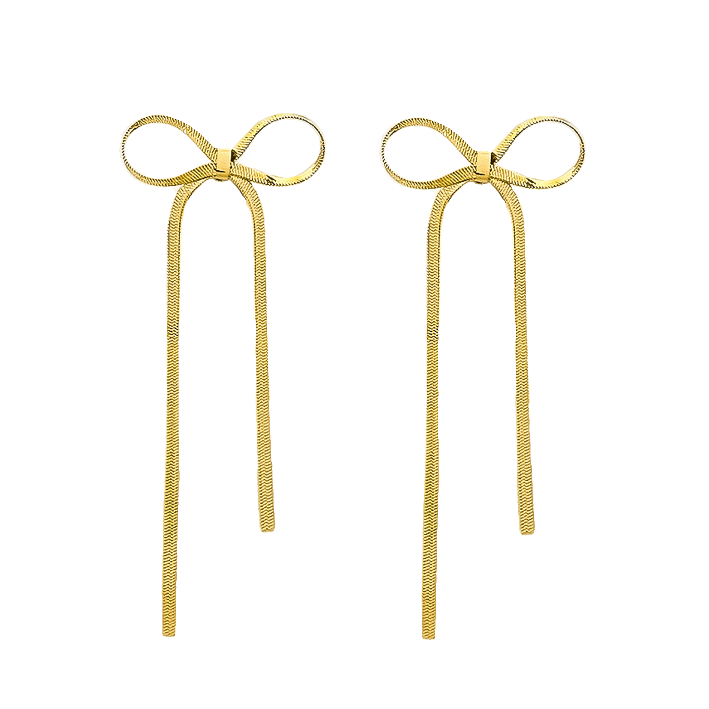 BOW DROP EARRINGS GOLD