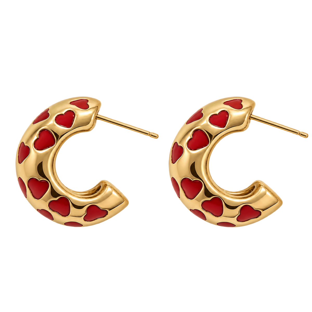 Red Heart Hoops Gold
