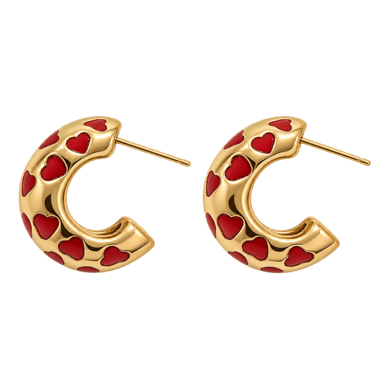 Red Heart Hoops Gold