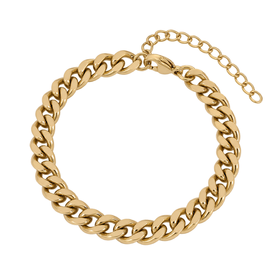 Chunky Gold Curb Link Bracelet
