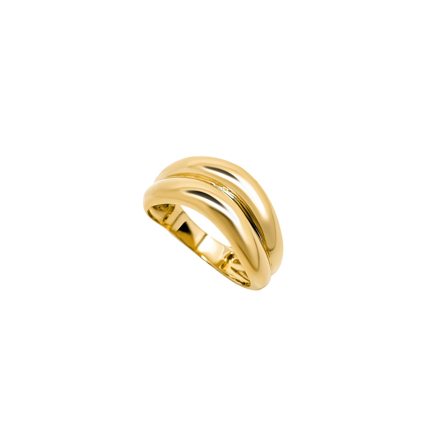 DOUBLE DOME CHUNKY RING GOLD
