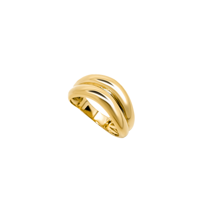 DOUBLE DOME CHUNKY RING GOLD