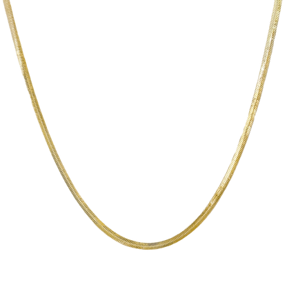 HERRINGBONE CHAIN NECKLACE GOLD