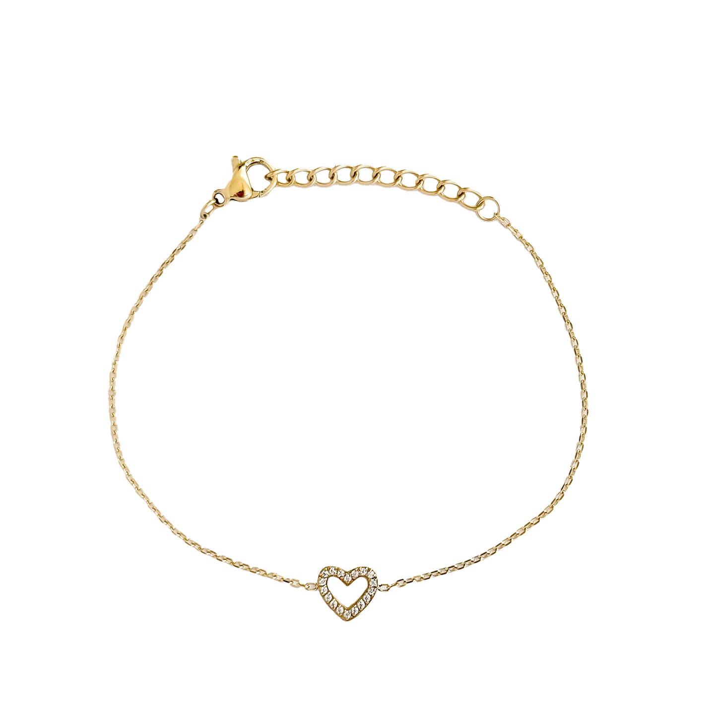 SMALL HEART BRACELET GOLD
