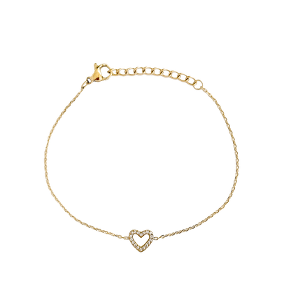 SMALL HEART BRACELET GOLD