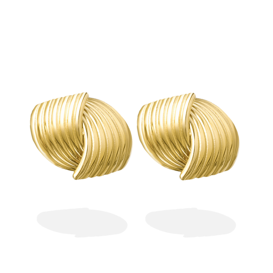 MIMI CHUNKY VINTAGE EARRINGS GOLD