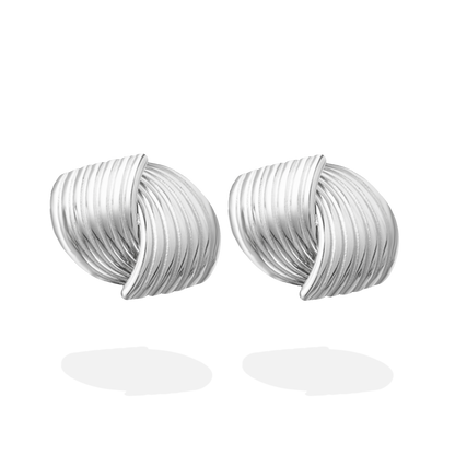 MIMI CHUNKY VINTAGE EARRINGS SILVER