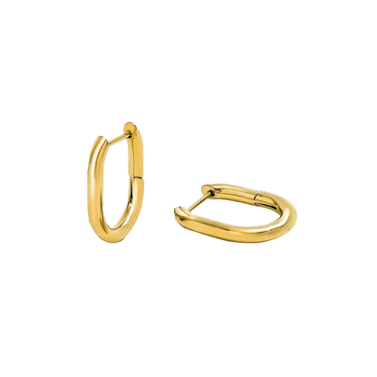 BASIC OVAL HOOPS GOLD