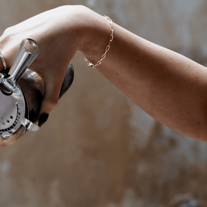 PAPERCLIP BRACELET DAINTY GOLD WATERPROOF