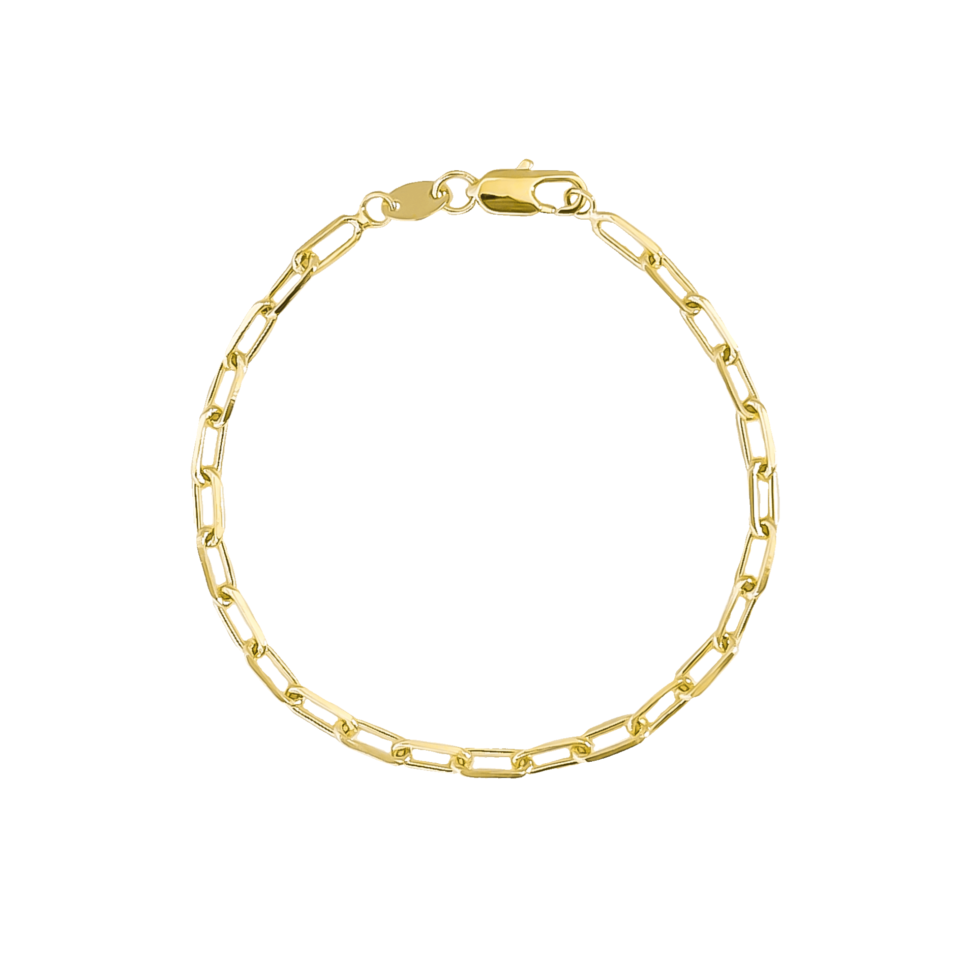 PAPERCLIP CHAIN BRACELET GOLD