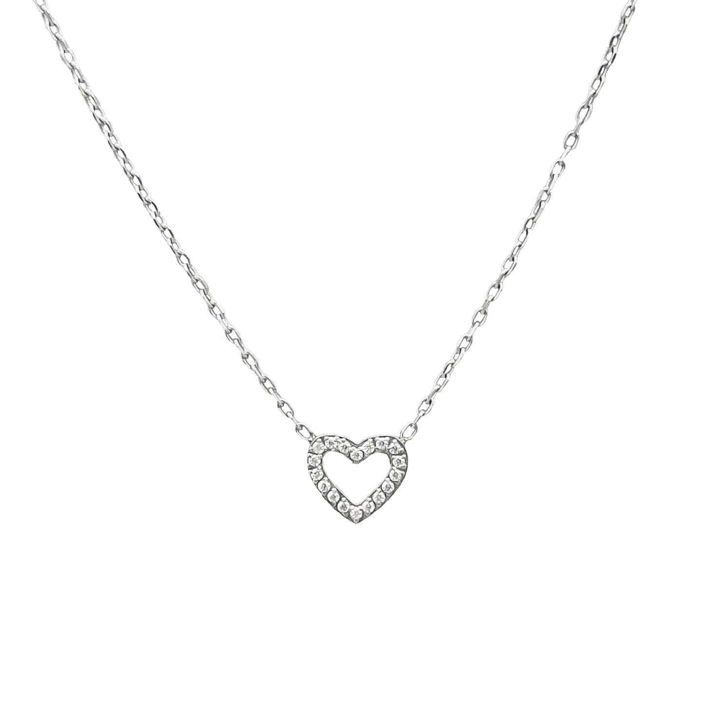 SMALL HEART NECKLACE SILVER