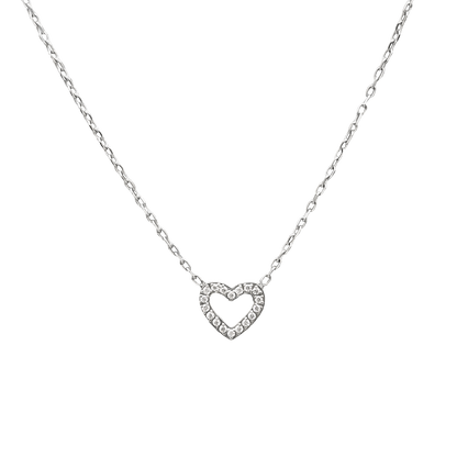 SMALL HEART NECKLACE SILVER
