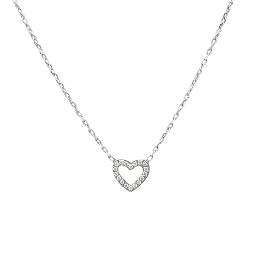 SMALL HEART NECKLACE SILVER