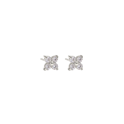 SOPHIA SMALL SHINY STUD EARRINGS SILVER