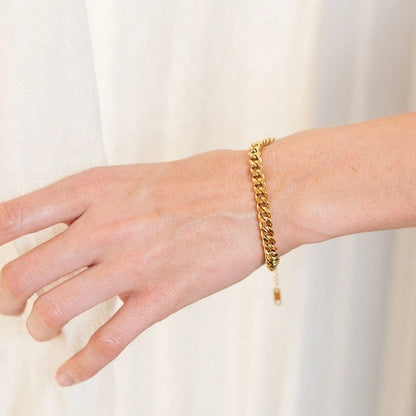 Chunky Gold Curb Link Bracelet