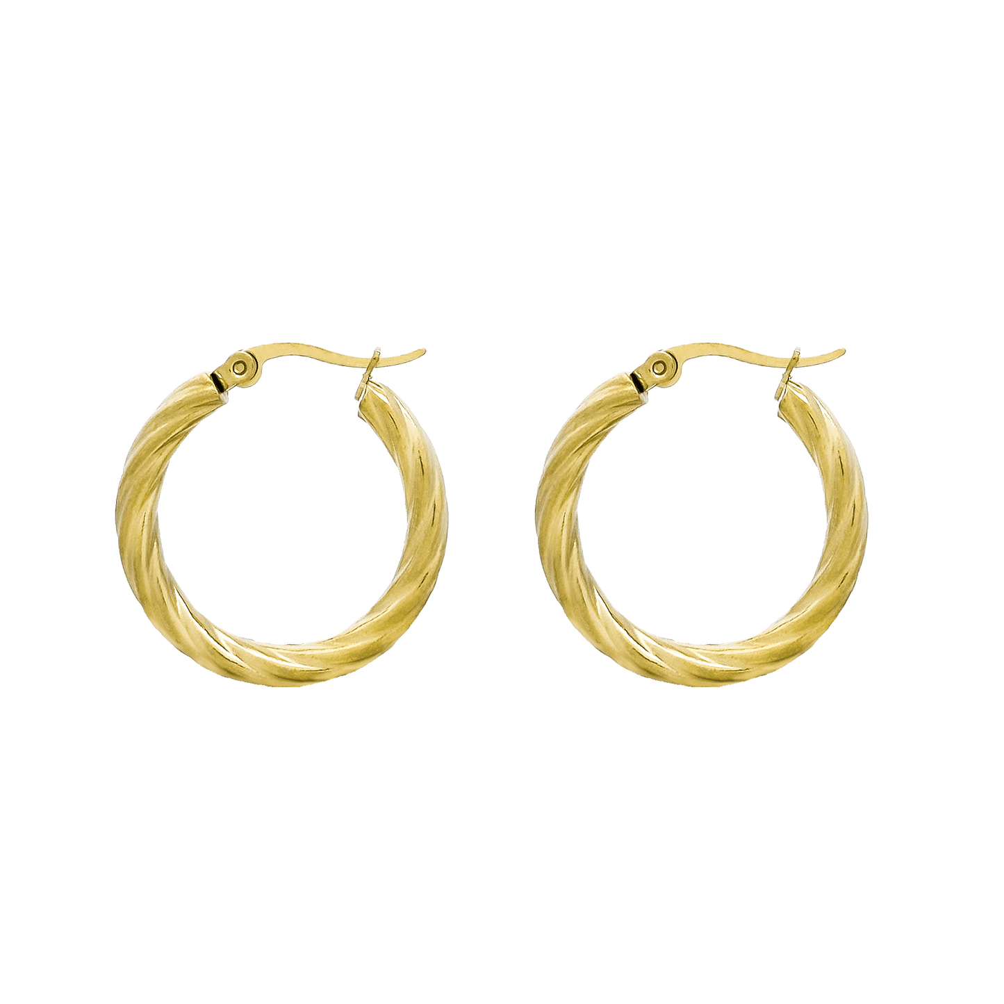 TWIST MEDIUM HOOPS GOLD