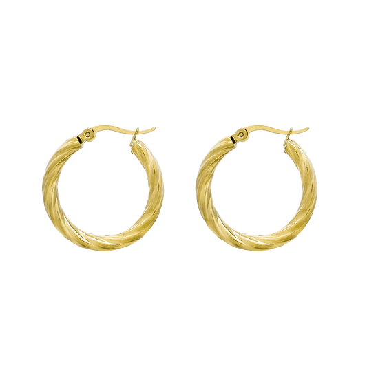 TWIST MEDIUM HOOPS GOLD