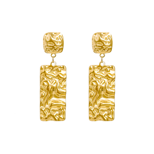HAMMERED DROP EARRINGS