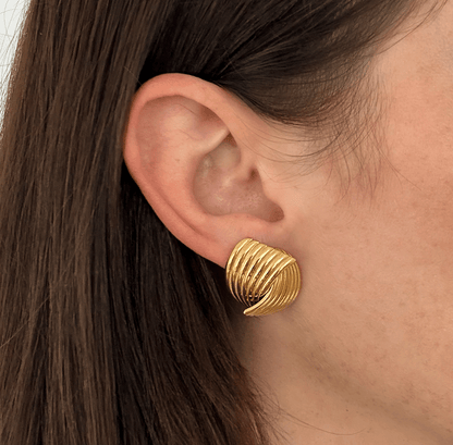 MIMI CHUNKY VINTAGE EARRINGS SILVER