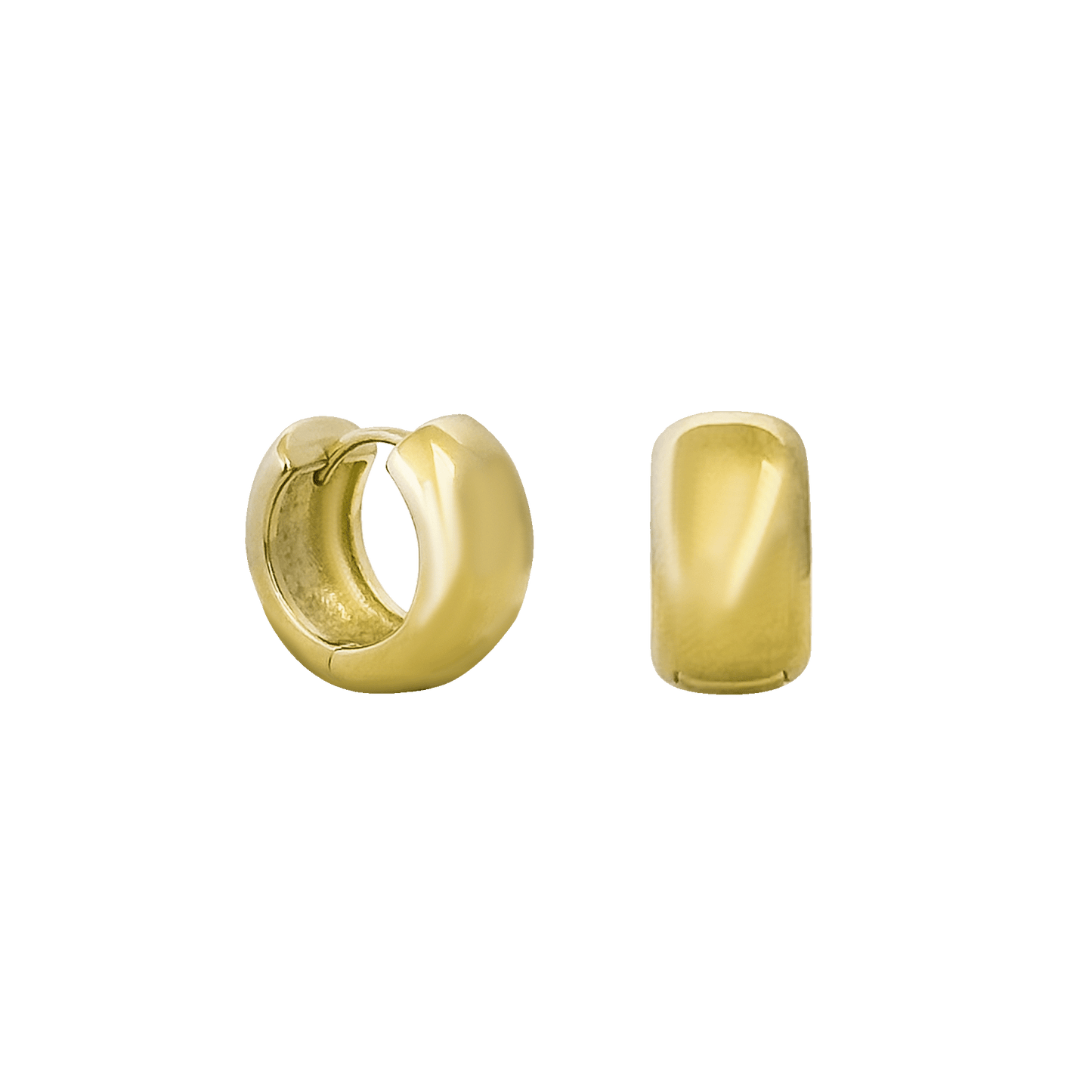 BASIC CHUNKY HUGGIE HOOPS GOLD