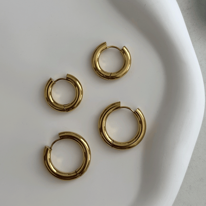 VINTAGE CHUNKY HOOPS GOLD