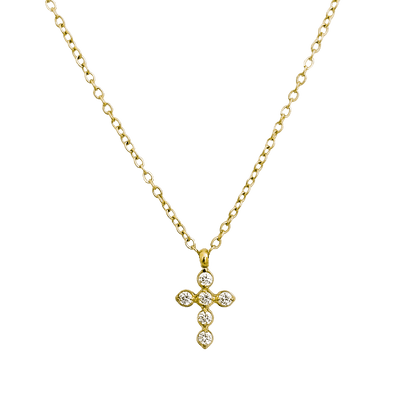 DAINTY CROSS NECKLACE GOLD