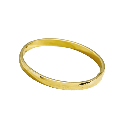 PLAIN CLASP BANGLE POLISHED GOLD