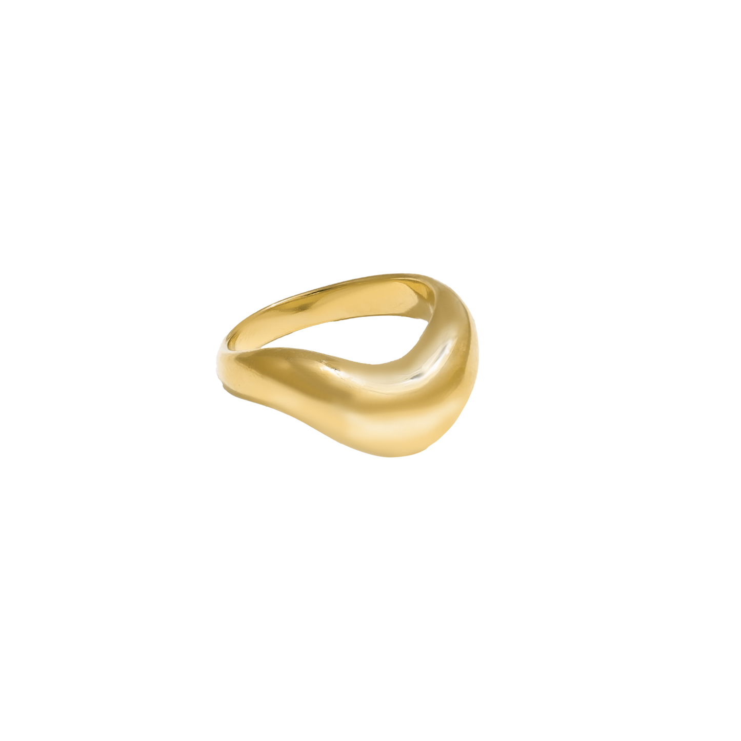 IRREGULAR HEART RING GOLD