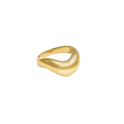 IRREGULAR HEART RING GOLD