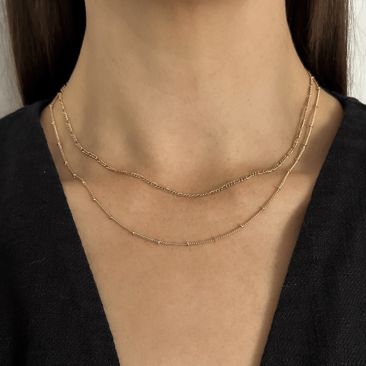 DAINTY FIGARO NECKLACE GOLD