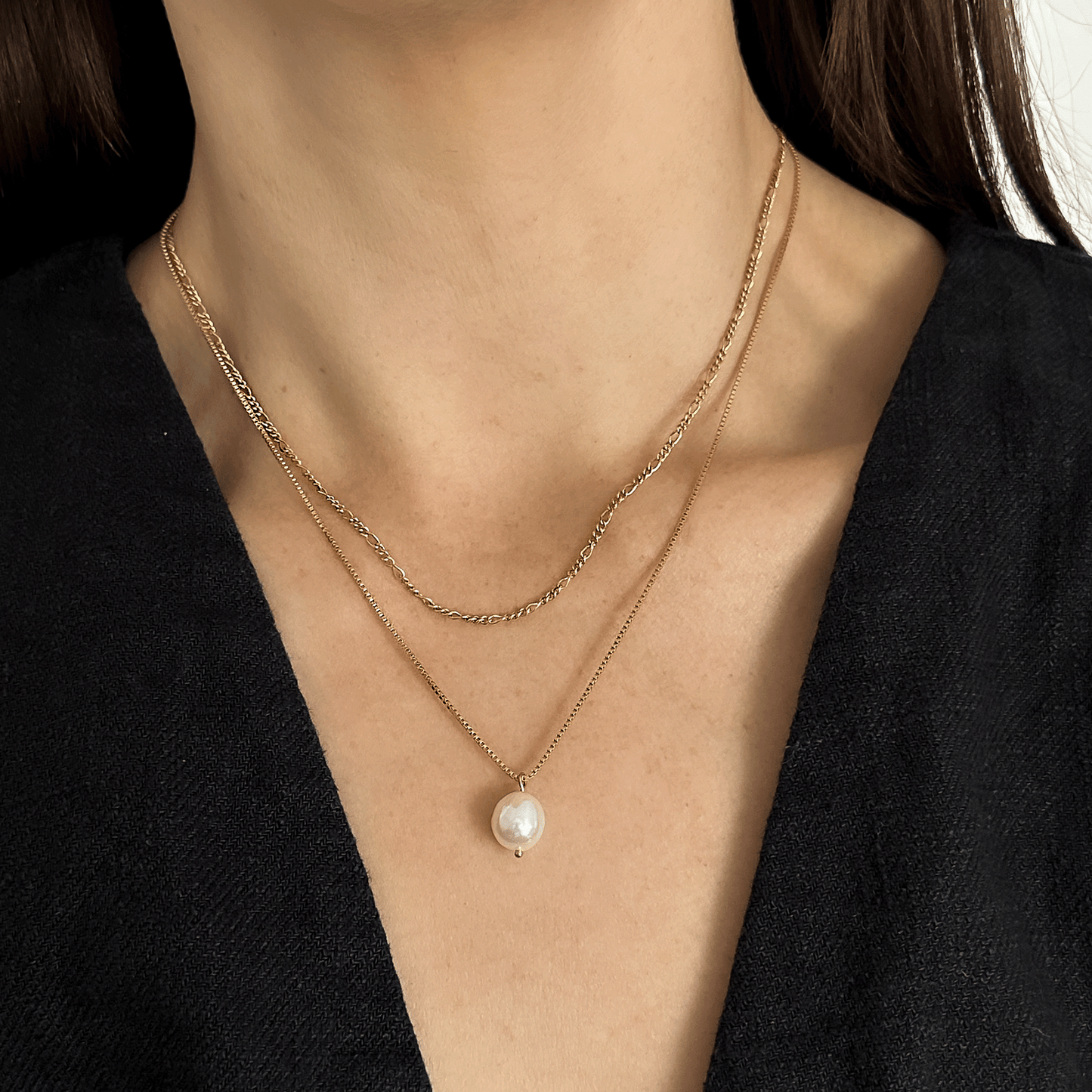 DAINTY FIGARO NECKLACE GOLD