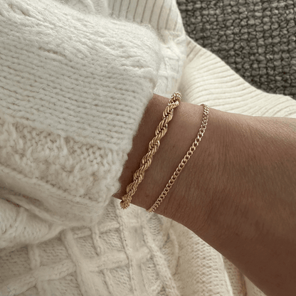rope bracelet gold basic