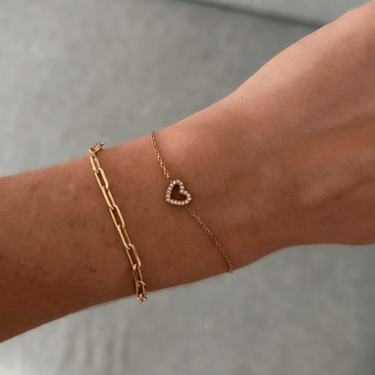 SMALL HEART BRACELET GOLD